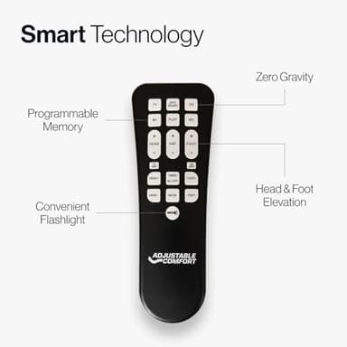 Adjustable Comfort Classic Adjustable Base - Twin XL - Head & Foot Incline - Wireless Remote with Memory - Easy Set Up - Zero Clearance - Zero Gravity - Durable Frame - Image 4