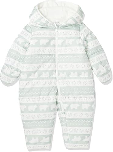Simple Joys by Carter's Baby One-Piece Snowsuit Bunting, Sage, 3-6 Months - Image 1
