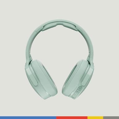 Skullcandy Hesh ANC Wireless Over-Ear Bluetooth Headphones with Charging Cable, Active Noise Cancelling, Up to 22 Hrs Battery, Foldable Lightweight Design, Microphone for iPhone Android - Preppy Sage - Image 3