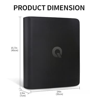 Qurhafoo Toploader Binder, top loader binder for cards, Holds 324 Toploaders, 9-pocket, card folders for trading cards or Sports Cards in 3 x 4'' Toploaders - Image 2