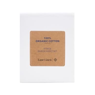 LANE LINEN 100% Organic Cotton Twin Sheets Set, 3Pc Twin Bed Sheets, Soft & Comfy Breathable Cotton Percale Sheets for Twin Size Bed, Dorm Room Essentials Low Pill Fade Resistant White Sheets - Image 7