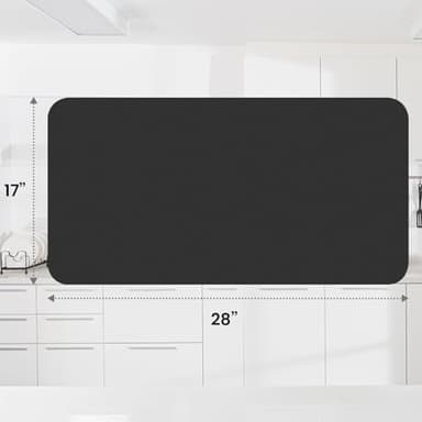 WISELIFE Dish Drying Mat Super Absorbent Drying Mat Large Dish Drying Mats for Kitchen Counter Easy Clean Dish Mat Kitchen Drying Mat18"x 28" Classic Black - Image 3
