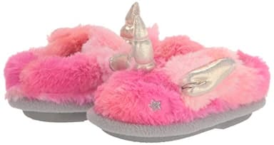 Dearfoams Easter Basket Stuffers Gifts for Kids Washable Animal Critter Slippers, Unicorn, 1 Big Kid - Image 7