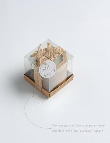 Ju's Favors Wooden Candle Holders (Set of 10), Baby Shower Favors, Candle Favors for Guests, Baby Christening Party Favors for Guests.(Light brown-pink) - Image 8