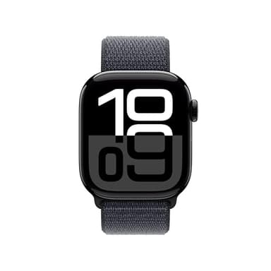 Apple Watch Series 10 [GPS + Cellular 42mm case] Smartwatch with Jet Black Aluminium Case with Ink Sport Loop. Fitness Tracker, ECG App, Always-On Retina Display, Carbon Neutral (Renewed) - Image 3
