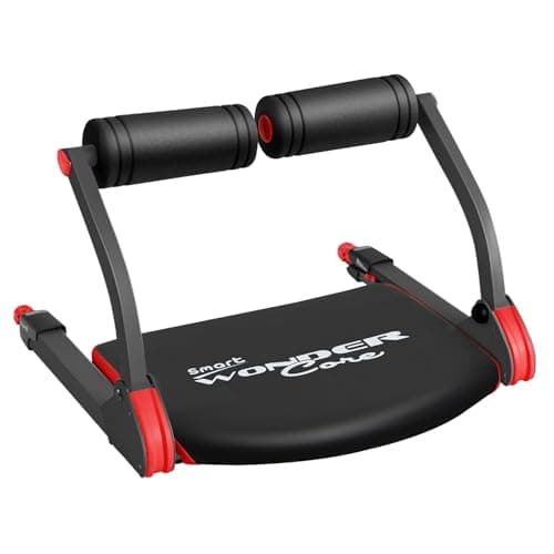 WONDER CORE SMART, Ab Workout Equipment, Sit Up Machine & Exercise Equipment, Ab Crunch Machine for Stomach Workout, Ab Core Trainer Abdominal Machine, Fitness Equipment for Home Gym (Red) - Image 1