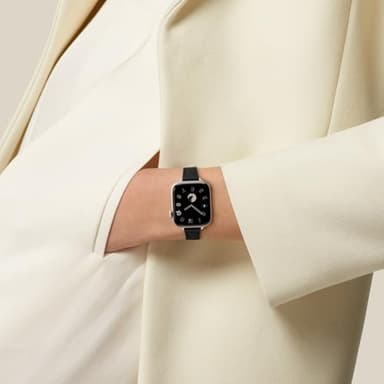 STIROLL Slim Leather Bands Compatible with Apple Watch Band 49mm 46mm 45mm 44mm 42mm(Series 3 2 1), Top Grain Leather Watch Thin Wristband for iWatch Ultra SE Series 11 10 9 8 7 6 5 4 - Image 5