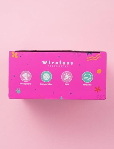 iClever Cat Ear Kids Bluetooth Headphones, LED Lights Up, 74/85dBA Safe Volume Limited, 50H Playtime,Bluetooth 5.2, USB C, Kids Headphones Wireless for Travel iPad Tablet, Meow Macaron Pink - Image 13