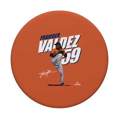 Framber Valdez | Houston Baseball Players | MLBFVZ3001 PopSockets Adhesive PopGrip - Image 3