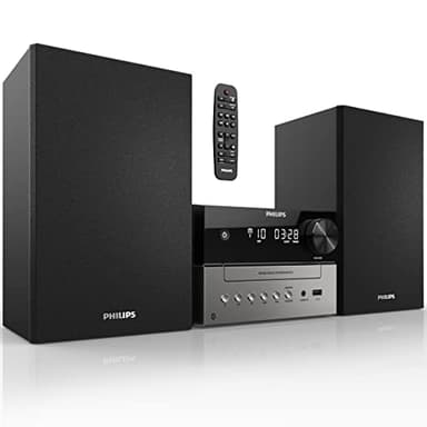 Philips Bluetooth Stereo System for Home with CD Player, Wireless Streaming, MP3, USB, Audio in, FM Radio, 15W, Micro Music Sound System - Image 1