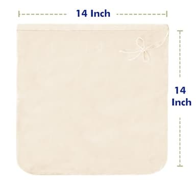 9 PCS Cheese Cloth Bag for Straining, 14x14 Inch Nut Milk Bags, 100% Cotton Unbleached Muslin Cloth Strainer for Cooking, Baking, Juicing, Cheese Making - Image 2