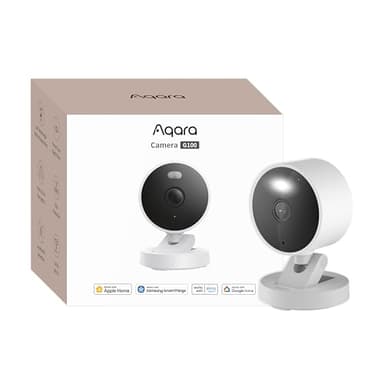 Aqara G100, 2K Indoor/Outdoor Security Camera, HomeKit Secure Video, 2-Way Audio, Spotlight Color/IR Night Vision, AI Detection, 140° FOV, Wi-Fi 6, Supports HomeKit, Alexa, Google and IFTTT, White - Image 1