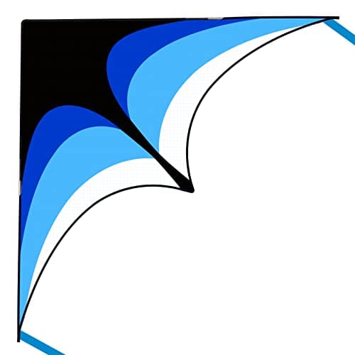Mint's Colorful Life Delta Kite for Kids & Adults, Easy to Fly Kites with 2 Ribbons and 300ft Kite String, Best Kites for Beginner(Blue) - Image 1
