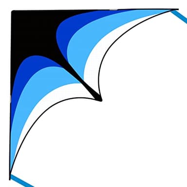 Mint's Colorful Life Delta Kite for Kids & Adults, Easy to Fly Kites with 2 Ribbons and 300ft Kite String, Best Kites for Beginner(Blue) - Image 1