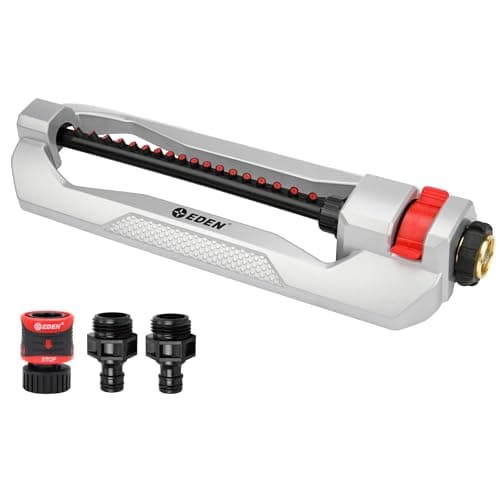 Eden 94110 Lawn & Garden Metal Osciallating Water Sprinkler for Yard - Image 1