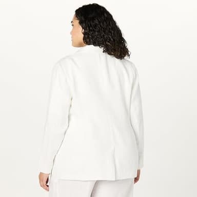 The Drop Women’s Blake Long Blazer, White Linen, M - Image 6