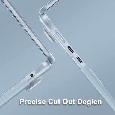 MOSISO Compatible with MacBook Air 15 inch Case M4 M3 M2 2025 2024 2023 Release A3241 A3114 A2941 with Touch ID, Plastic Hard Shell Case&Keyboard Cover&Screen Protector&Storage Bag, Crystal Sky Blue - Image 4