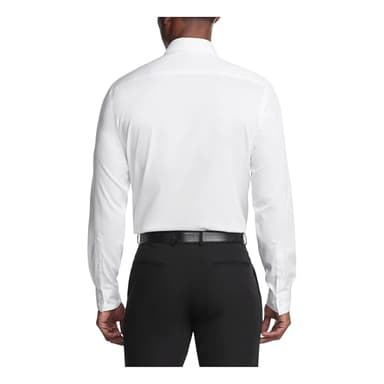 Van Heusen Men's Dress Shirt Regular Fit Ultra Wrinkle Free Flex Collar Stretch, White, 16"-16.5" Neck 34"-35" Sleeve - Image 2