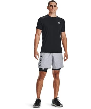 Under Armour Men's HeatGear Pocket Long Shorts , Black (001)/Pitch Gray, X-Large - Image 2