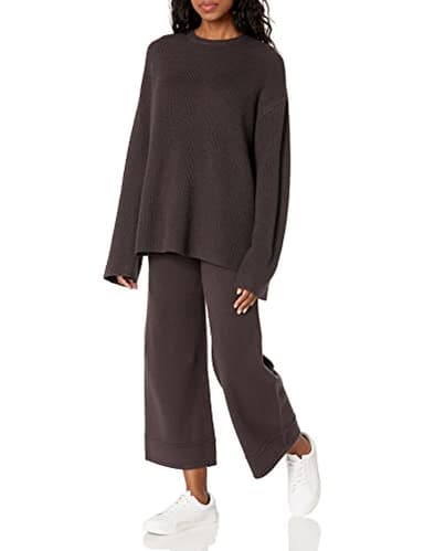 The Drop Women's Alice Crewneck Back Slit Ribbed Pullover Sweater, Chocolate, 2X, Plus Size - Image 3