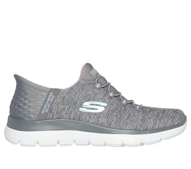 Skechers Women's Hands Free Slip Ins Summits Dazzling Haze Sneaker, Grey Mint, 6 Wide - Image 5