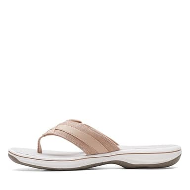 Clarks Women's Breeze Sea Flip-Flop, Taupe, 8 - Image 6