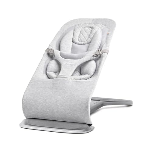 Ergobaby Evolve 3-in-1 Bouncer, Adjustable Multi Position Baby Bouncer Seat, Fits Newborn to Toddler, Light Grey - Image 1