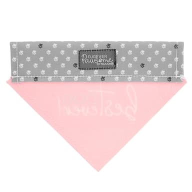Pavilion - Best Dog Ever! - Canvas XS/Small Dog Cat Over The Collar Pawprint Bandana Attachment Kitten Puppy Kitty Doggy Feline K9 Rescue Adoptive Cat Dog Pet Accessories Embellishment - Image 2