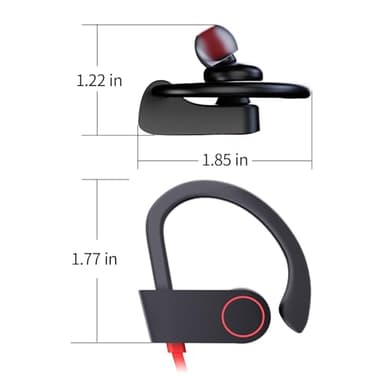 Boean Bluetooth Headphones Wireless Earbuds Bluetooth 5.3 Running Headphones IPX7 Waterproof Earphones with 16 Hrs Playtime Stereo Sound Isolation Headsets for Workout Gym - Image 8
