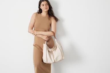 The Sak Los Feliz Large Tote Bag - Premium Leather Handbag With Stylish Design For Everyday, Travel, Beach Bag - Roomy, Durable, Lined Purse With Shoulder Bag Strap, Zipper Pocket - Image 3