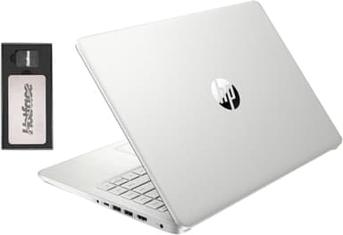 HP Stream 14" HD BrightView Laptop, Intel Celeron N150, 16GB RAM, 288GB Storage (128GB eMMC + 160GB Docking Station Set), Intel UHD Graphics, 720p Webcam, Wi-Fi, 1 Year Office 365, Win 11 S, Silver - Image 1