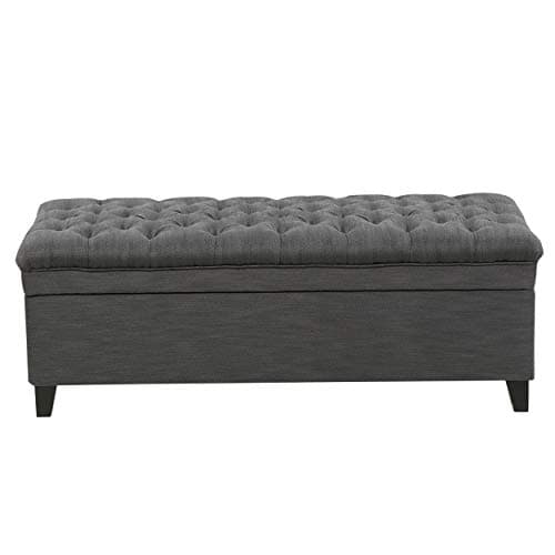 Christopher Knight Home Juliana Fabric Storage Ottoman, Gray - Image 1