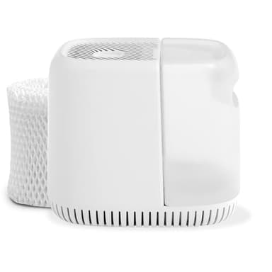 Canopy Bedside Evaporative Humidifier - 36 HR Run Time, 2.5L Capacity - No Mist - Help Alleviate Symptoms of Allergies, Flu, Cold, Dry Skin Includes Humidifier, Unwind Aroma, Filter - White - Image 1