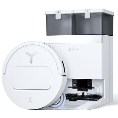 ECOVACS DEEBOT T50 PRO Omni Robot Vacuum and Mop, 3.19” Ultra-Slim, 15,000Pa Suction, ZeroTangle 2.0, TruEdge Edge Cleaning, AIVI 3D Obstacle Avoidance, Auto Mop Wash & Dry, Self-Emptying,White - Image 1