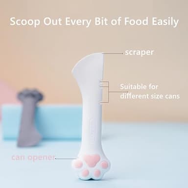 CUITIBI Small Spoon, CUITIBI Cat Wet Food Spoon,Pet Food Scoop,Spatula for Pet Food - Easy to Open with Can Opener Function - Image 3