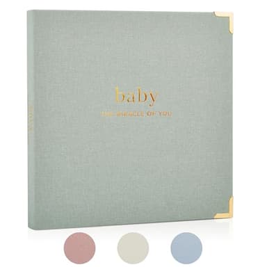 Keepsake Baby Memory Book for Boys and Girls – Timeless First 5 Year Baby Book – Neutral Journal Scrapbook or Photo Album - Record a Milestone for Every Event from Birth to Age 5 - Image 1