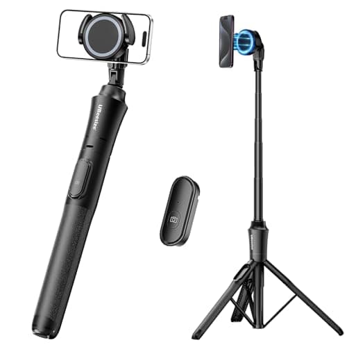 UBeesize 62'' Magnetic Selfie Stick Phone Tripod with Wireless Remote, Extendable Cell Phone Tripod Stand, Compatible with MagSafe, Cellphone Tripod for iPhone 17 16 15 14 13 12 and Android Phones - Image 1