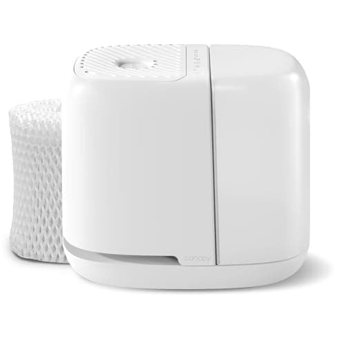 Canopy Bedside Humidifier 2.0, White, 36 HR Run Time, 2.5L Capacity - Reading Light & White Noise - Alleviate Symptoms of Allergies, Flu, Cold, Dry Skin - Humidifier, Filter, Power Cord & Adapter - Image 1