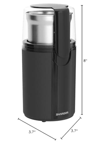SHARDOR Coffee Grinder Electric, Spice, Herb, Grinder for Coffee Bean Spices and Seeds with 2 Removable Stainless Steel Bowls, Black - Image 2