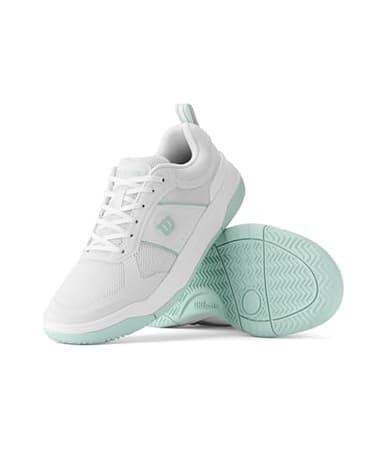 WILSON Women's Pickle Pro Sneaker, White/Surf Spray, 7.5 - Image 9