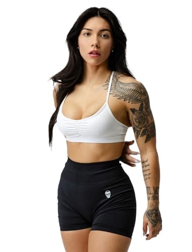 Gymreapers Seamless Shorts Infinity High Waist Biker Workout Scrunch Shorts for Women Athletic Gym Running Pilates Yoga Sport Short (Black) - Image 3