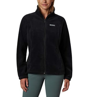 Columbia Womens Benton Springs Full Zip Fleece Jacket, Black, Medium - Image 1