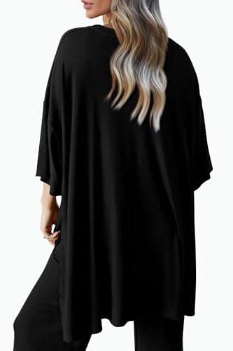 PRETTYGARDEN Two Piece Sets For Women Summer Fashion Lounge Matching Set 2025 Travel Vacation Airport Outfits Clothing (Black,X-Large) - Image 2