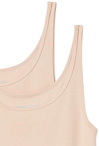 Amazon Essentials Women's Slim-Fit Thin Strap Tank Top, Pack of 2, Light Beige, Small - Image 7