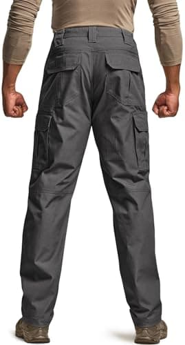 CQR Men's Tactical Pants, Water Resistant Ripstop Cargo Pants, Lightweight EDC Work Hiking Pants, Outdoor Apparel, Raider Charcoal, 36W x 34L - Image 2