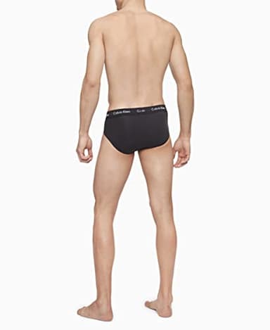 Calvin Klein Men's Cotton Stretch 3-Pack Brief, 3 Black, M - Image 3