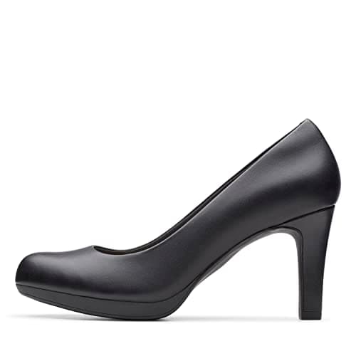 Clarks Women's Adriel Viola Dress Pump, Black Leather, 6.5 - Image 1