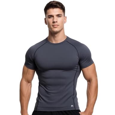 MagnaMan Men's Compression Shirts 3 - Pack: Moisture - Wicking Athletic Baselayer Tops for Men with Quick - Dry Technology, Ideal for Gym, Workout & Running - Image 5
