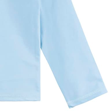 Gerber Unisex Baby Standard Toddler UPF 50+ Long Sleeve Rashguard Swim Shirt, Light Blue, 12 Months - Image 3