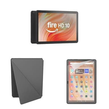 Amazon Fire HD 10 Convenience Bundle with Case and Screen Protector (32GB, Black) - Image 1